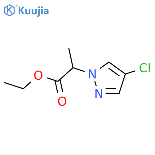 Ethyl 2-(4-chloro-1H-pyrazol-1-yl)propanoate structure