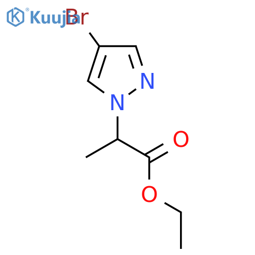 Ethyl 2-(4-bromo-1H-pyrazol-1-yl)propanoate structure