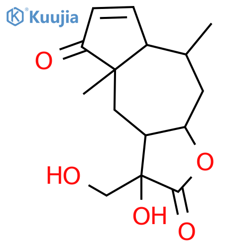 3-hydroxy-3-(hydroxymethyl)-4a,8-dimethyl-3,3a,4,4a,7a,8,9,9a-octahydroazuleno[6,5-b]furan-2,5-dione structure