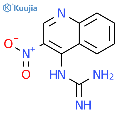 Guanidine, (3-nitro-4-quinolinyl)- structure