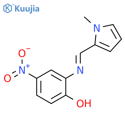 Phenol, 2-[[(1-methyl-1H-pyrrol-2-yl)methylene]amino]-4-nitro- structure
