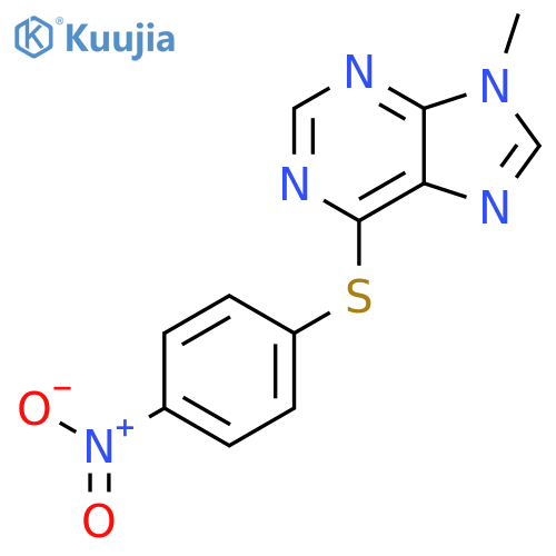 9H-Purine, 9-methyl-6-[(4-nitrophenyl)thio]- structure