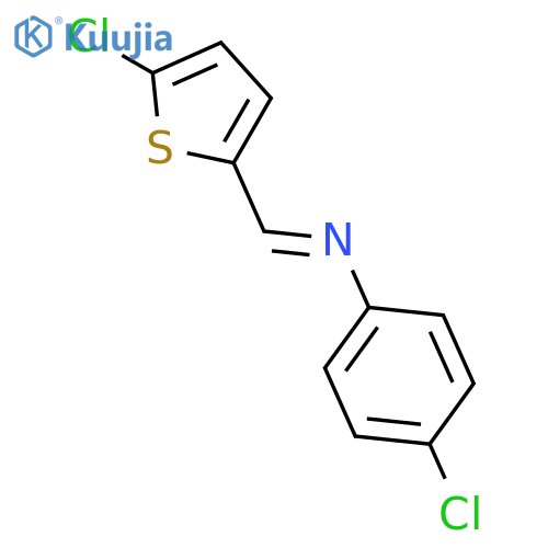 Benzenamine, 4-chloro-N-[(5-chloro-2-thienyl)methylene]- structure