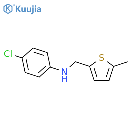 4-chloro-N-(5-methylthiophen-2-yl)methylaniline structure