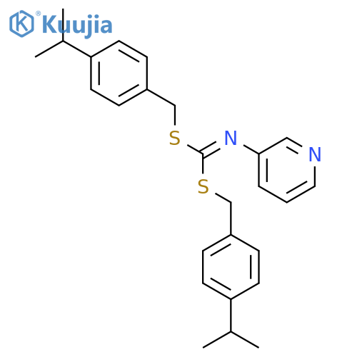 Carbonimidodithioicacid, 3-pyridinyl-, bis[[4-(1-methylethyl)phenyl]methyl] ester (9CI) structure