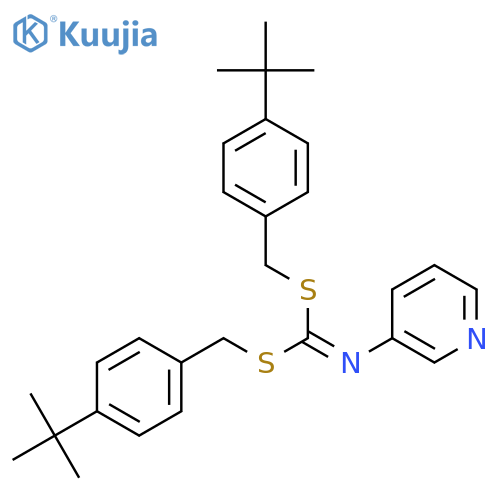 Carbonimidodithioicacid, 3-pyridinyl-, bis[[4-(1,1-dimethylethyl)phenyl]methyl] ester (9CI) structure