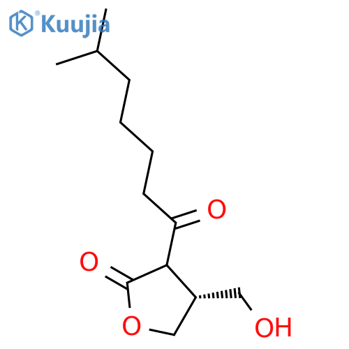 2(3H)-Furanone,dihydro-4-(hydroxymethyl)-3-(6-methyl-1-oxoheptyl)-, (4R)- structure