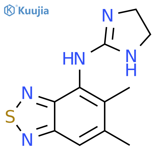 2,1,3-Benzothiadiazol-4-amine,N-(4,5-dihydro-1H-imidazol-2-yl)-5,6-dimethyl- structure