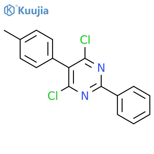 Pyrimidine, 4,6-dichloro-5-(4-methylphenyl)-2-phenyl- structure