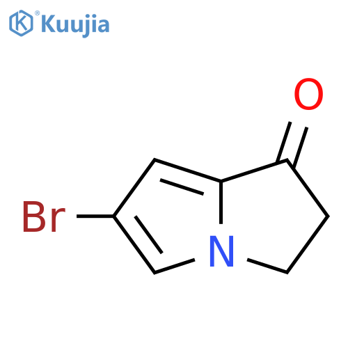 6-bromo-2,3-dihydropyrrolizin-1-one structure