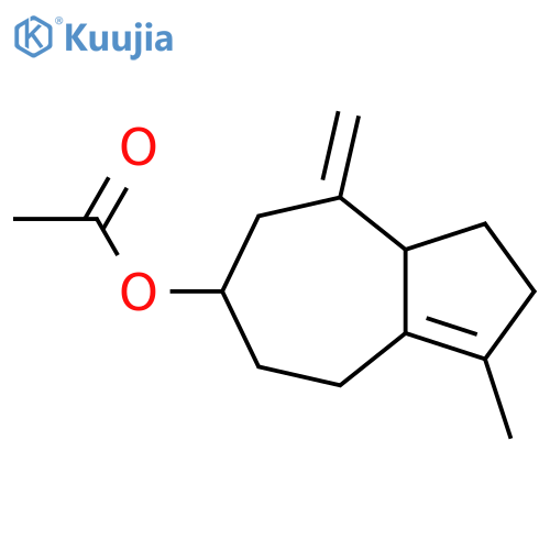 6-Azulenol, 2,3,3a,4,5,6,7,8-octahydro-1-methyl-4-methylene-, acetate structure