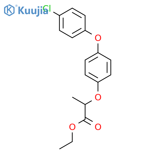 PROPANOIC ACID, 2-[4-(4-CHLOROPHENOXY)PHENOXY]-, ETHYL ESTER structure