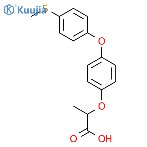 Propanoic acid, 2-[4-[4-(methylthio)phenoxy]phenoxy]- structure