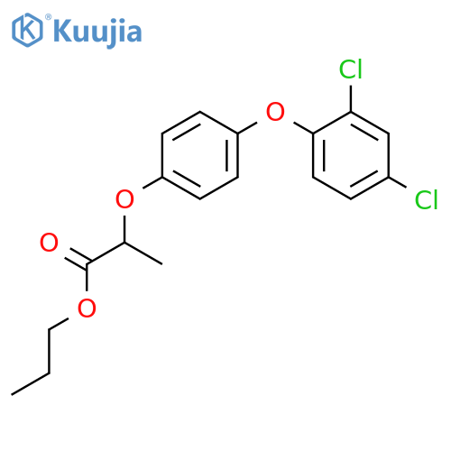 Propanoic acid,2-[4-(2,4-dichlorophenoxy)phenoxy]-, propyl ester structure