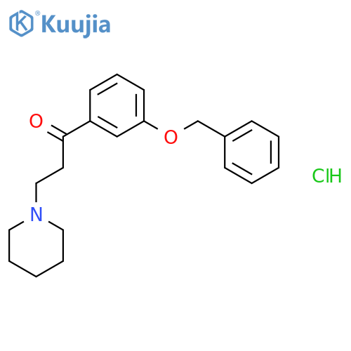 1-[3-(benzyloxy)phenyl]-3-piperidin-1-ylpropan-1-one hydrochloride structure