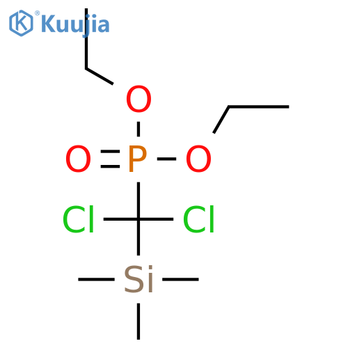 Phosphonic acid, [dichloro(trimethylsilyl)methyl]-, diethyl ester structure
