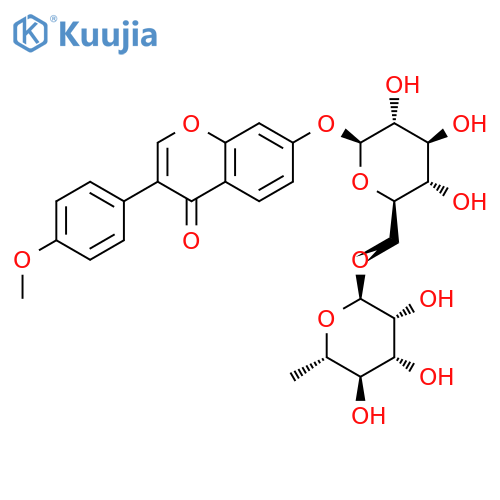 4'-methoxyisoflavone-7-O-[alpha-l-rhamnopyranosyl(1?6)]-beta-d-glucopyranoside structure