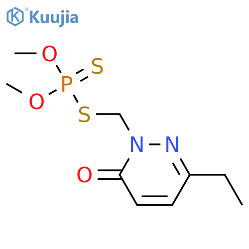 S-[(3-ethyl-6-oxopyridazin-1(6H)-yl)methyl] O,O-dimethyl dithiophosphate structure