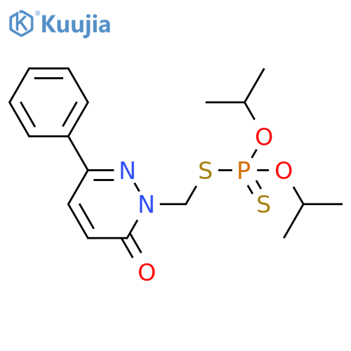 O,O-bis(1-methylethyl) S-[(6-oxo-3-phenylpyridazin-1(6H)-yl)methyl] dithiophosphate structure