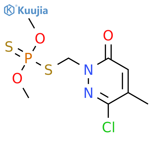 Phosphorodithioic acid,S-[(3-chloro-4-methyl-6-oxo-1(6H)-pyridazinyl)methyl] O,O-dimethyl ester structure