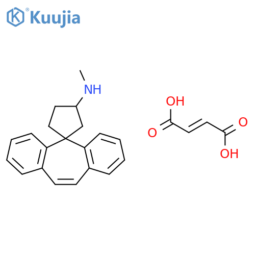 N-methylspiro[cyclopentane-1,5'-dibenzo[a,d][7]annulen]-3-amine (2E)-but-2-enedioate structure