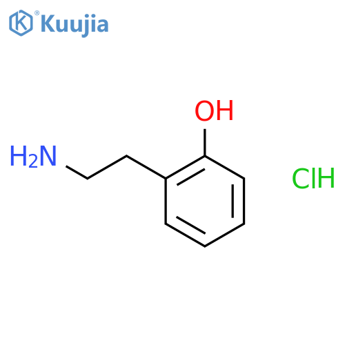 2-(2-aminoethyl)phenol;hydrochloride structure