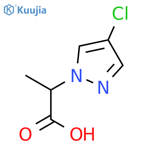 2-(4-Chloro-1H-pyrazol-1-yl)propanoic acid structure