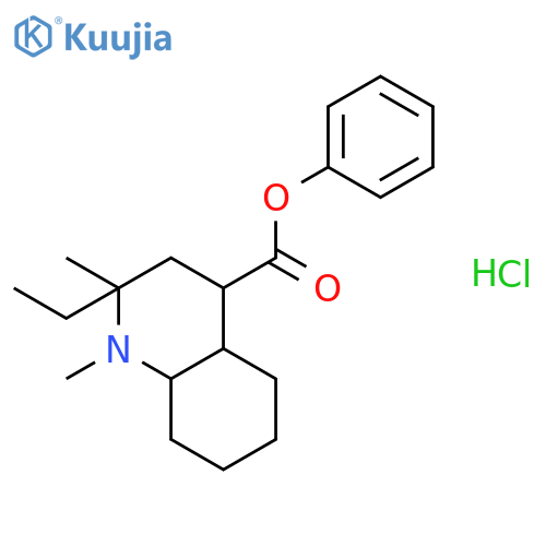 phenyl (2S,4S,4aS,8aR)-2-ethyl-1,2-dimethyldecahydroquinoline-4-carboxylate hydrochloride structure