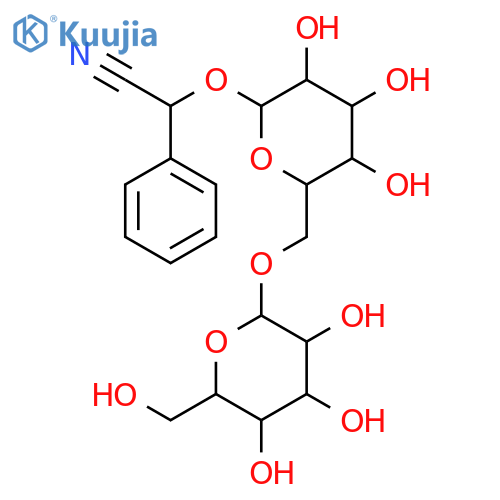 Benzeneacetonitrile, a-[(6-O-b-D-glucopyranosyl-b-D-glucopyranosyl)oxy]- structure
