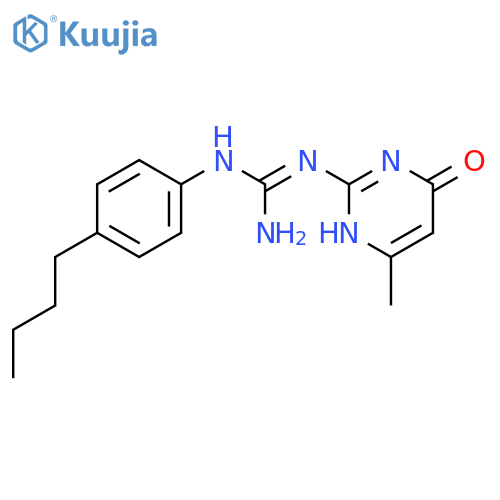 1-(4-butylphenyl)-2-(6-methyl-4-oxo-1h-pyrimidin-2-yl)guanidine structure