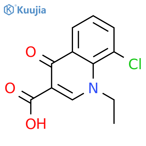 8-chloro-1-ethyl-4-oxo-1,4-dihydroquinoline-3-carboxylic acid structure