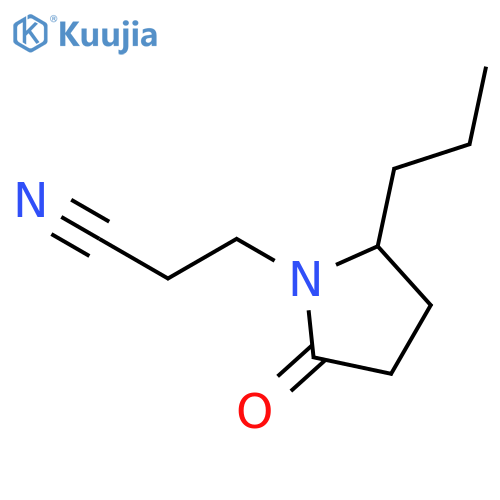 1-PYRROLIDINEPROPANENITRILE, 2-OXO-5-PROPYL- structure
