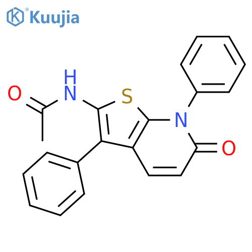 ACETAMIDE, N-(6,7-DIHYDRO-6-OXO-3,7-DIPHENYLTHIENO[2,3-B]PYRIDIN-2-YL)- structure