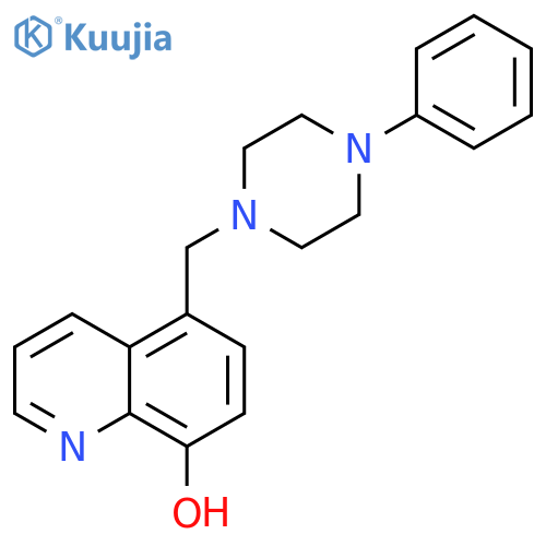 5-(4-phenylpiperazin-1-yl)methylquinolin-8-ol structure
