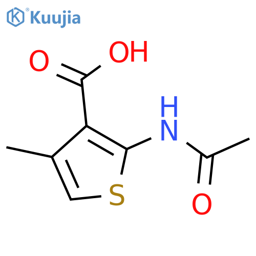 2-acetamido-4-methylthiophene-3-carboxylic acid structure