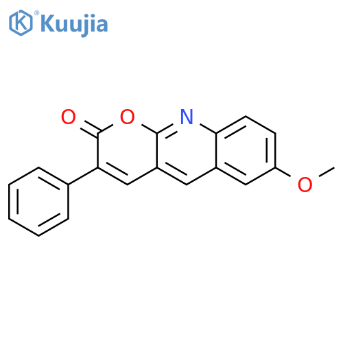 2H-Pyrano[2,3-b]quinolin-2-one, 7-methoxy-3-phenyl- structure