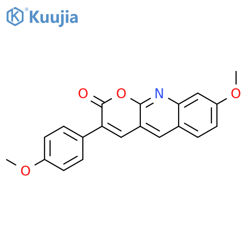 2H-PYRANO[2,3-B]QUINOLIN-2-ONE, 8-METHOXY-3-(4-METHOXYPHENYL)- structure