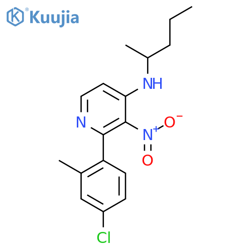 4-Pyridinamine, 2-(4-chloro-2-methylphenyl)-N-(1-methylbutyl)-3-nitro- structure