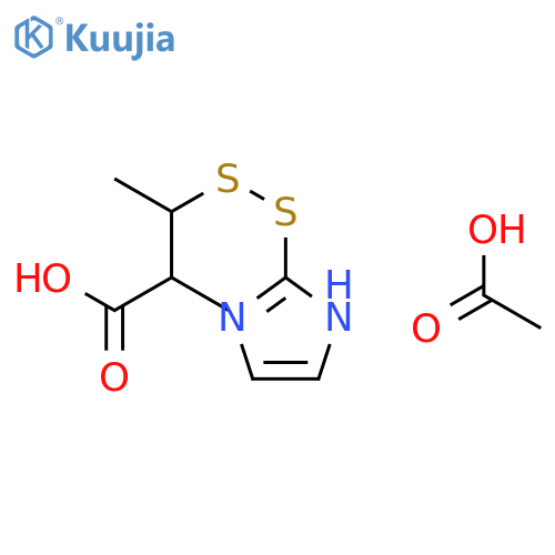 Butanoic acid, 3-(1H-imidazol-2-yldithio)-2-methyl-, monoacetate structure