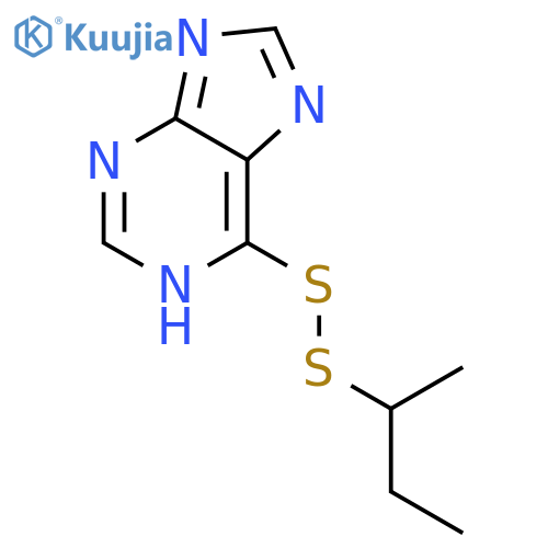 1H-Purine, 6-[(1-methylpropyl)dithio]- structure