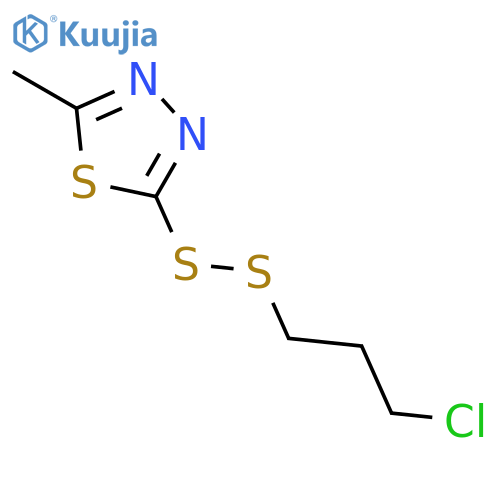 1,3,4-Thiadiazole, 2-[(3-chloropropyl)dithio]-5-methyl- structure