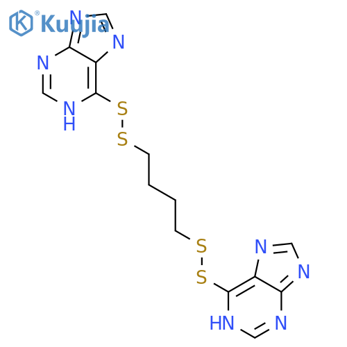 1H-PURINE, 6,6'-[1,4-BUTANEDIYLBIS(DITHIO)]BIS- structure