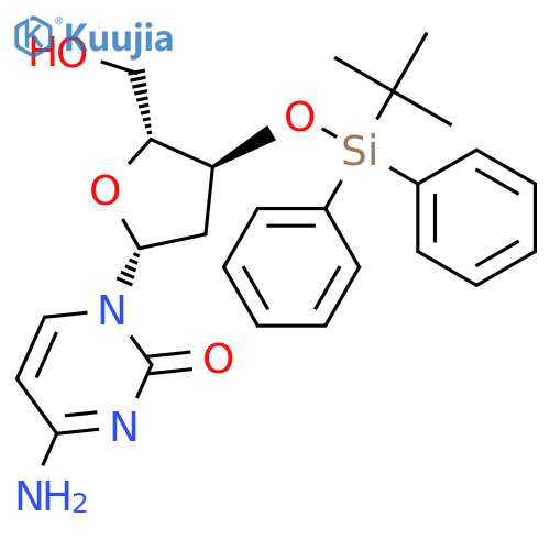 CYTIDINE, 2'-DEOXY-3'-O-[(1,1-DIMETHYLETHYL)DIPHENYLSILYL]- structure