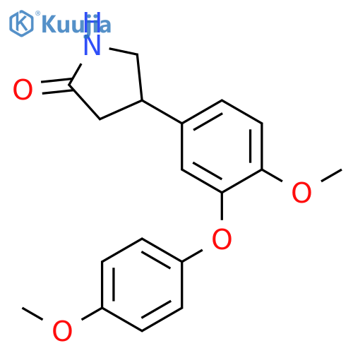 2-PYRROLIDINONE, 4-[4-METHOXY-3-(4-METHOXYPHENOXY)PHENYL]- structure