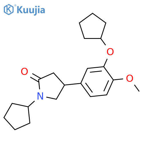 2-Pyrrolidinone, 1-cyclopentyl-4-[3-(cyclopentyloxy)-4-methoxyphenyl]- structure