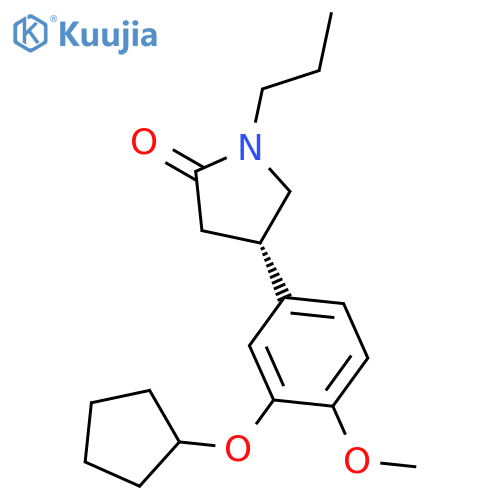 2-PYRROLIDINONE, 4-[3-(CYCLOPENTYLOXY)-4-METHOXYPHENYL]-1-PROPYL-, (4S)- structure