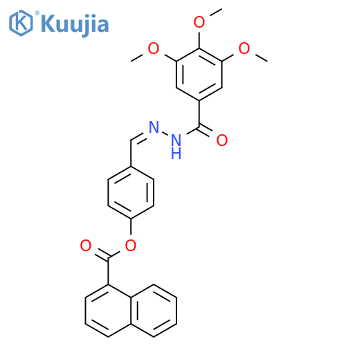 <br>4-[(Z)-{2-[(3,4,5-trimethoxyphenyl)carbonyl]hydrazinylidene}methyl]phenyl n aphthalene-1-carboxylate structure