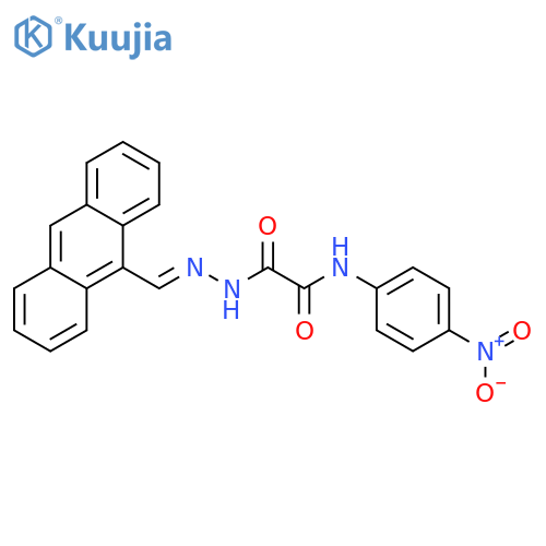 2-(N'-Anthracen-9-ylmethylene-hydrazino)-N-(4-nitro-phenyl)-2-oxo-acetamide structure