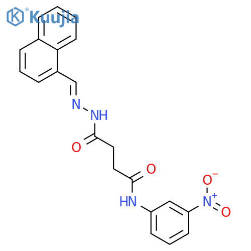 4-[(2E)-2-(1-naphthylmethylene)hydrazino]-N-(3-nitrophenyl)-4-oxobutanamide structure