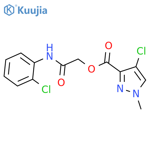 2-(2-chloroanilino)-2-oxoethyl 4-chloro-1-methyl-1H-pyrazole-3-carboxylate structure